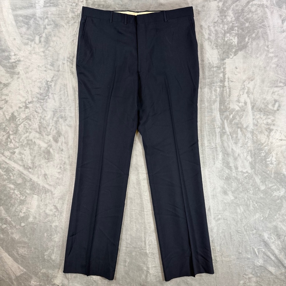 John Alexander Dress Pants Mens Size 40 Navy Blue Pants Unhemmed